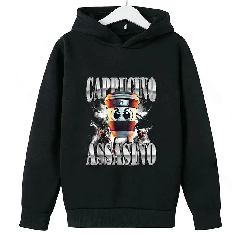 Cabucina Assasino sort Børne-Hoodie