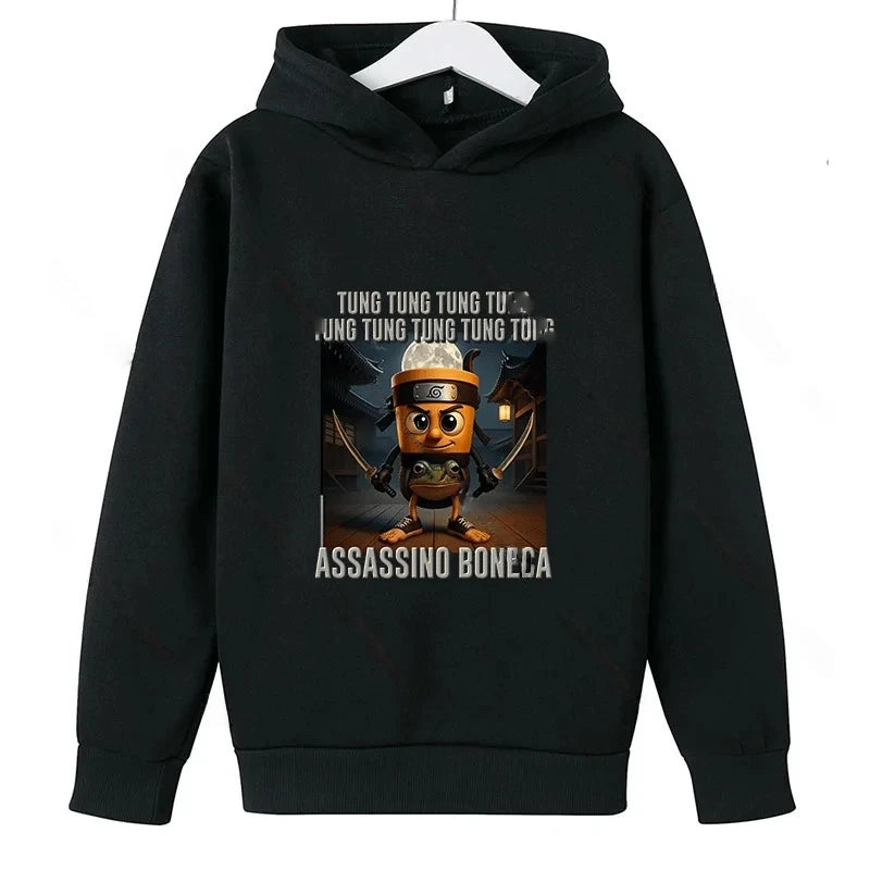 Cabucina Assasino sort Børne-Hoodie