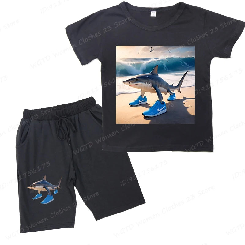 Sjovt Italian Brainrot Børnesæt – T-shirt & Shorts