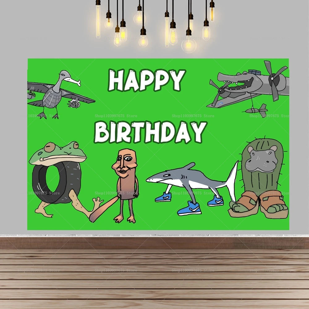 Brainrot Fødselsdagsbaggrund