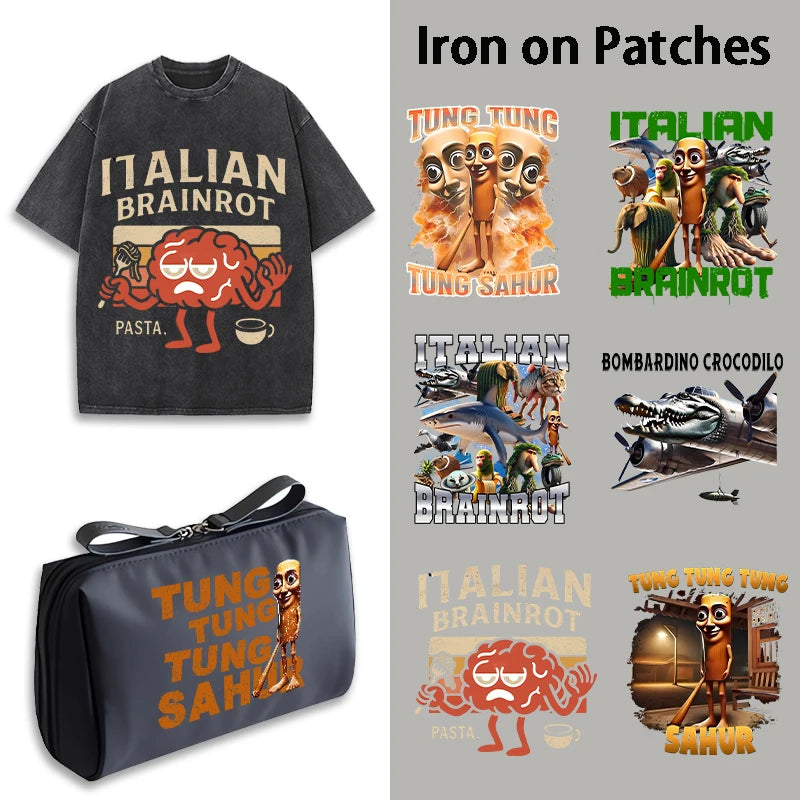 Brainrot Iron-On Patches