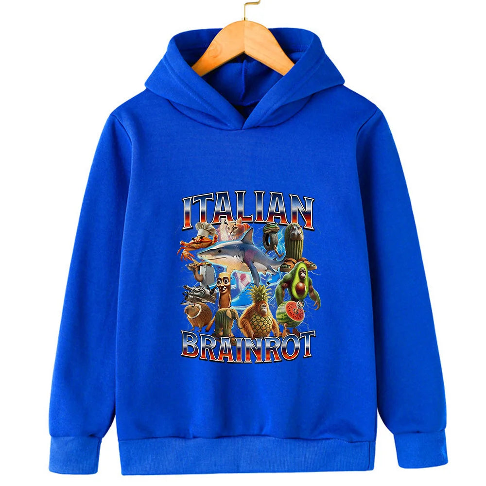 Italian Brainrot Børnehoodie