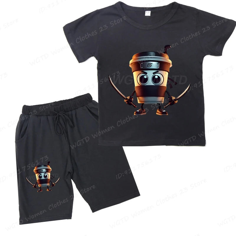 Sjovt Italian Brainrot Børnesæt – T-shirt & Shorts