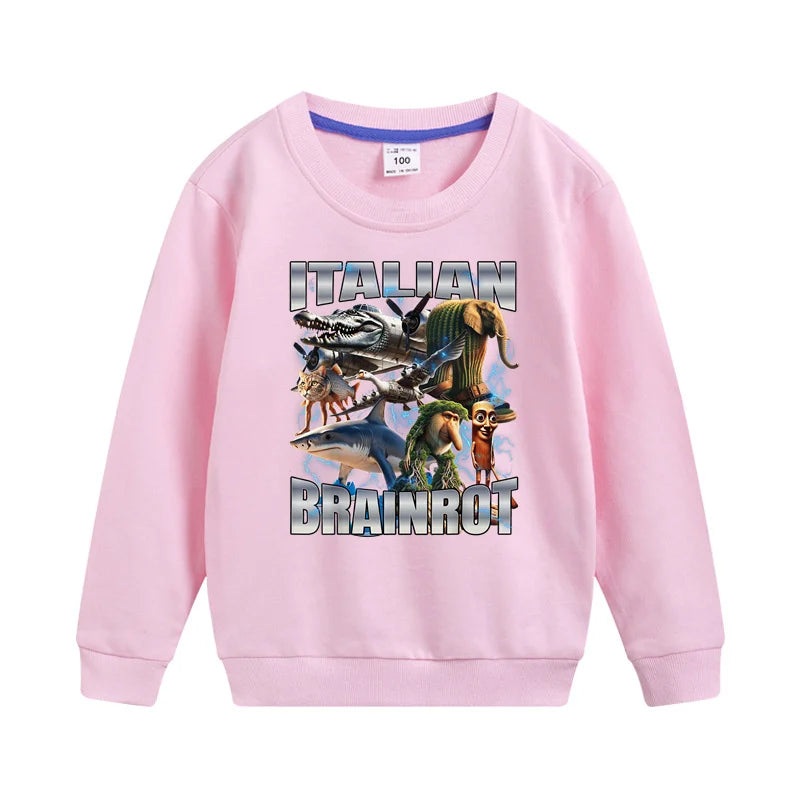 Italian Brainrot Børne-Hoodie