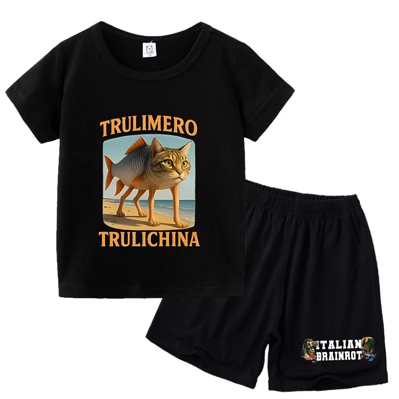 Italien brianrot shorts og t-shirts