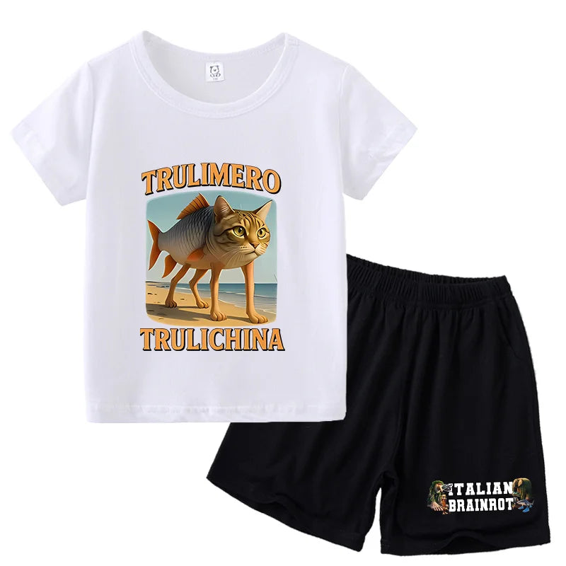 Italien brianrot shorts og t-shirts