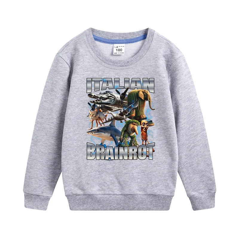 Italian Brainrot Børne-Hoodie