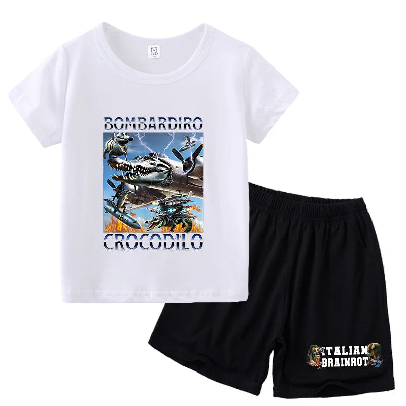 Italien brianrot shorts og t-shirts