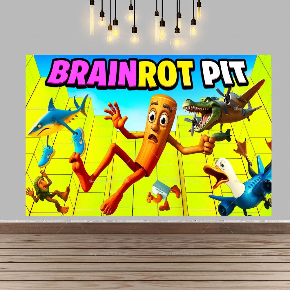 Brainrot Fødselsdagsbaggrund